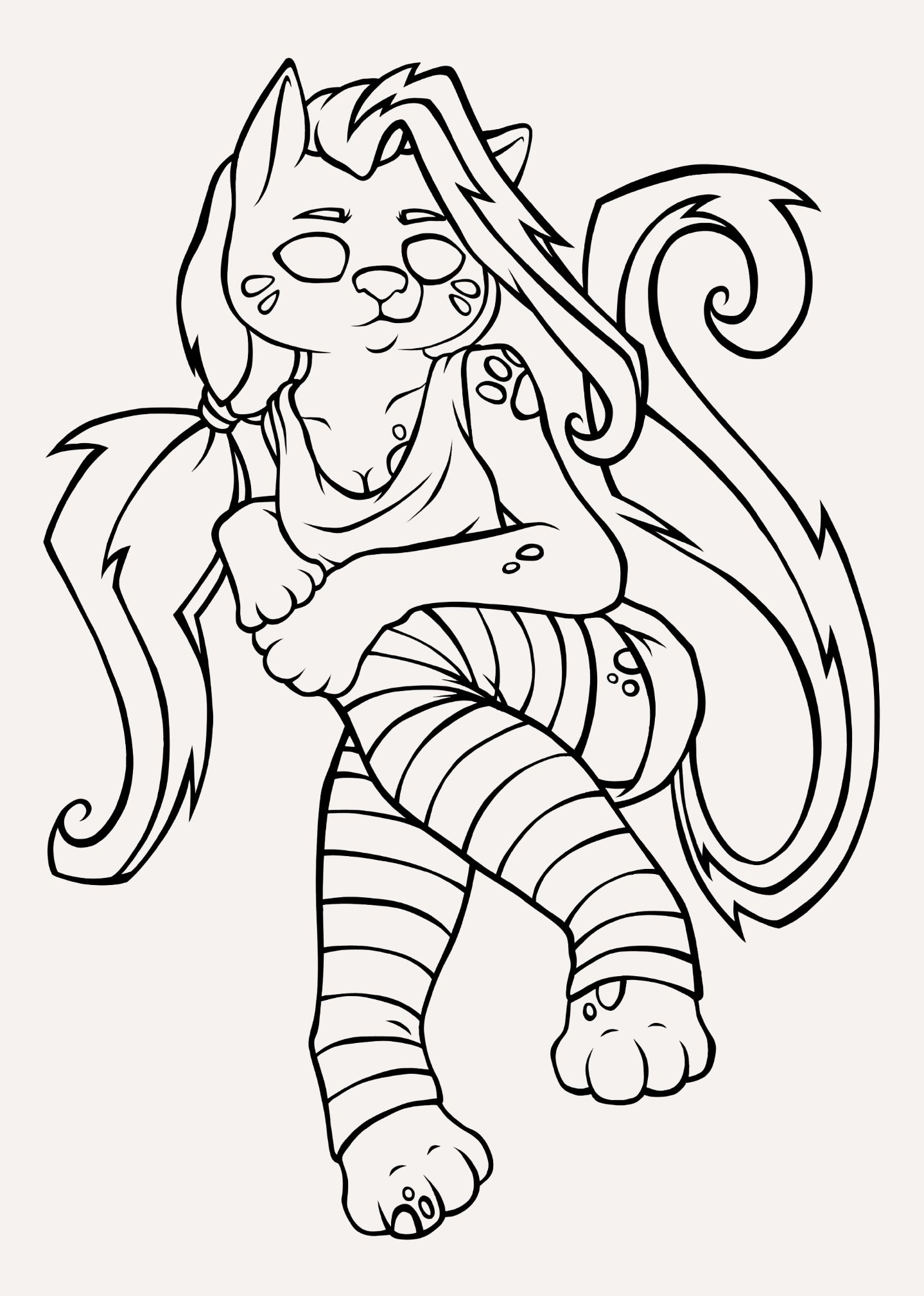 Luna - digitales Malvorlage