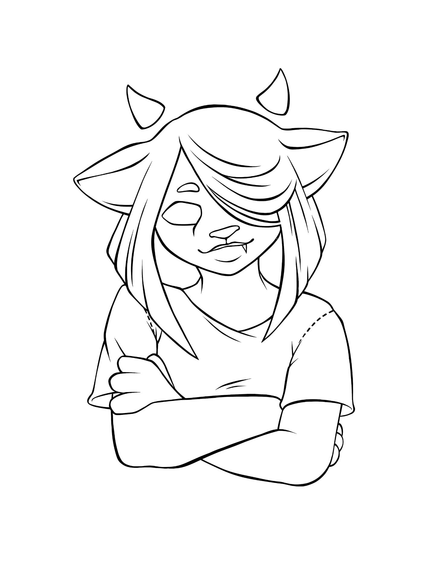 Seraphina - digitale Malvorlage