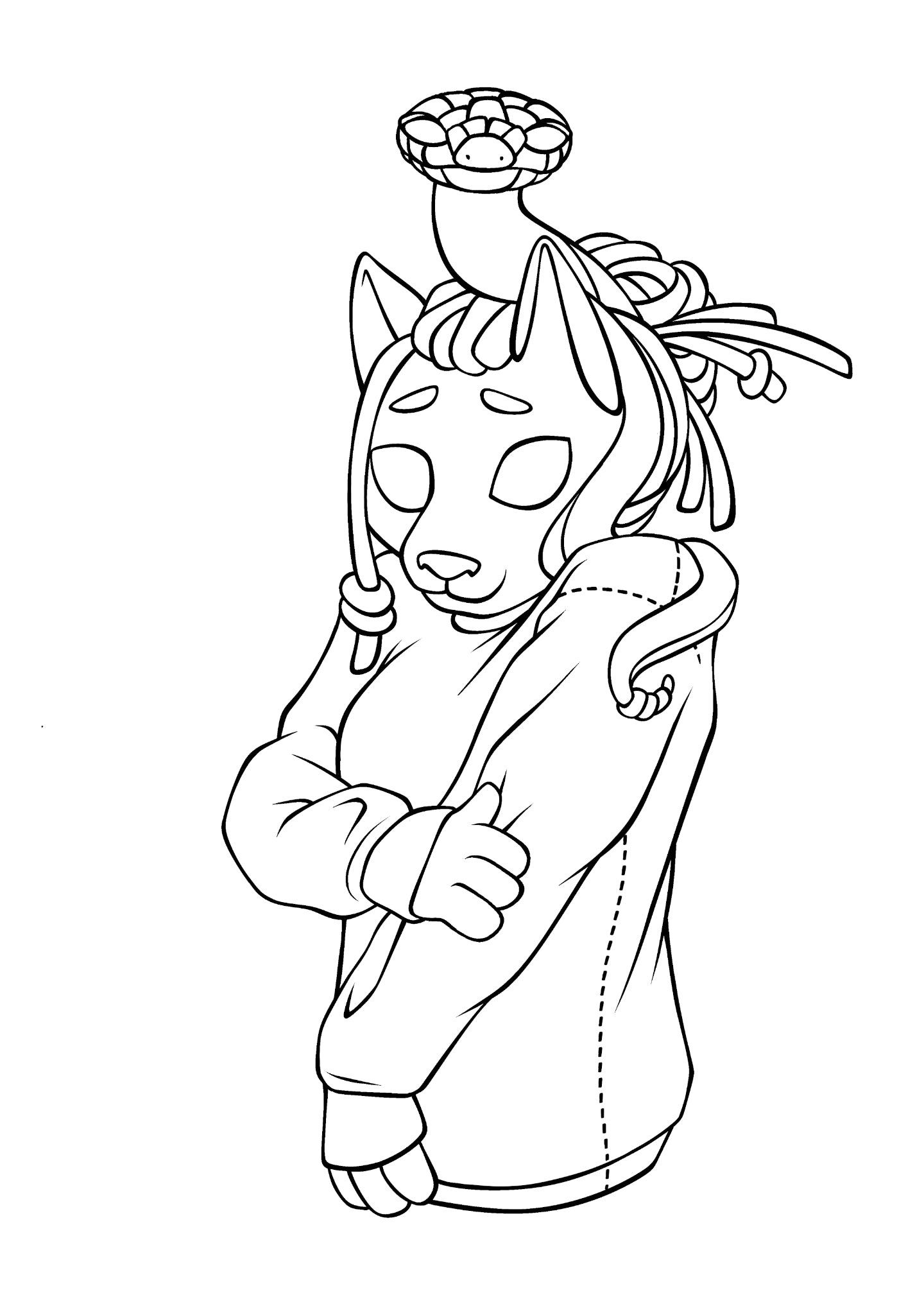 Medusa - digitale Malvorlage