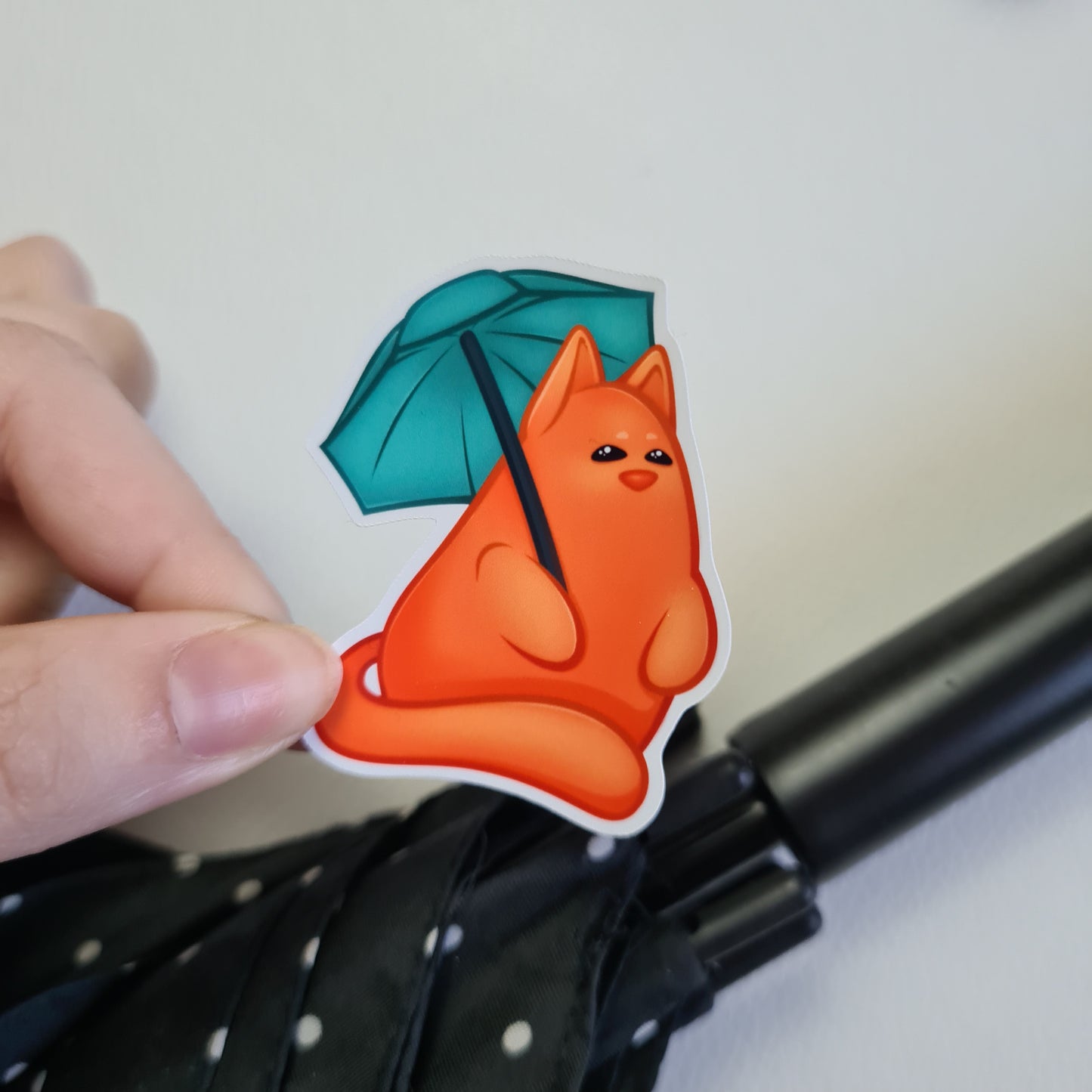 Bloob Katze Sticker - Sommerregen