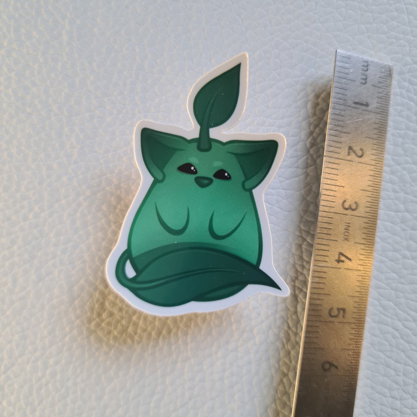 Bloob Katze Sticker - grünes Blatt