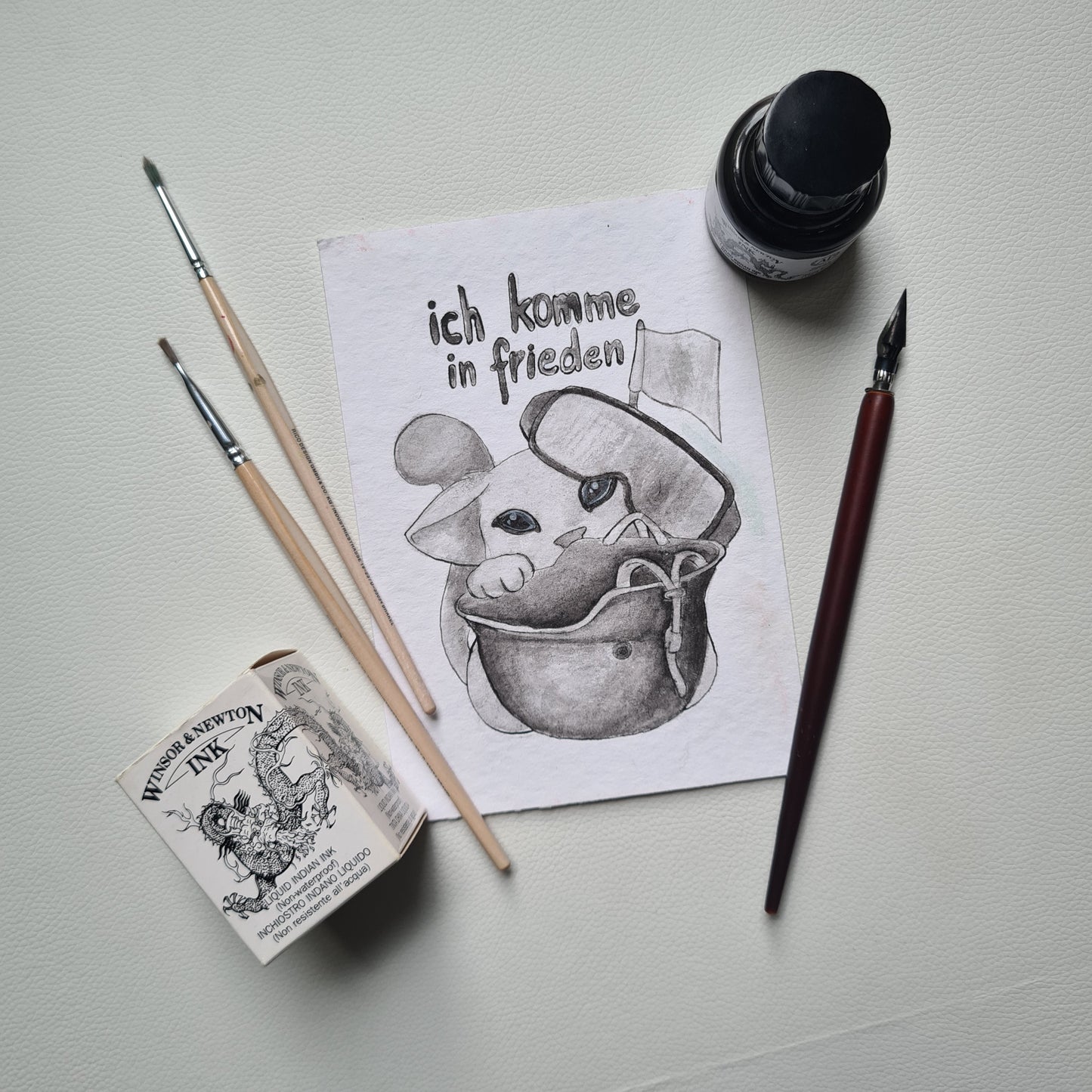Original Ink Zeichnungen -  Ich komm in frieden