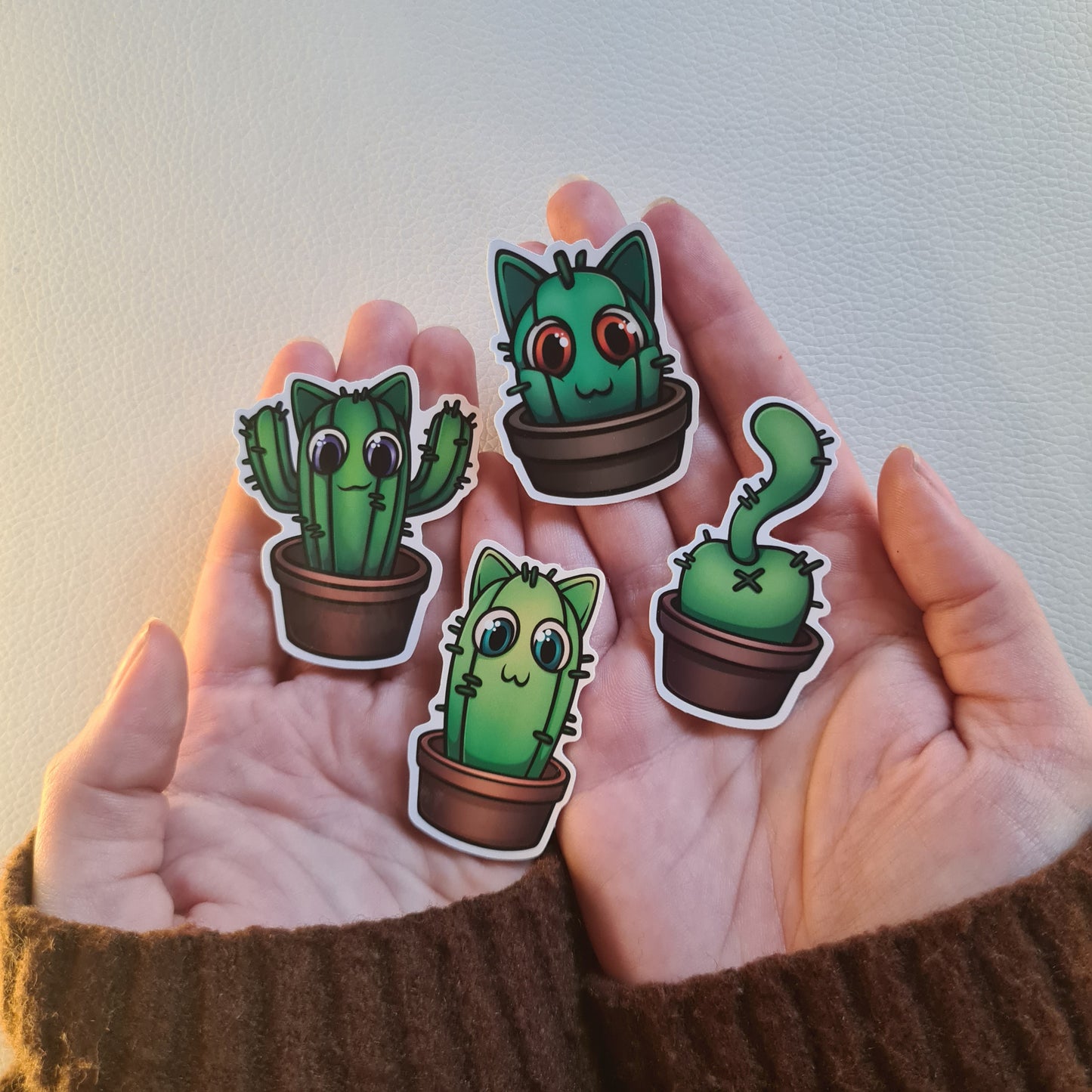 Sticker Paket - Katzen Kaktus