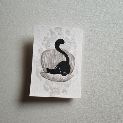 Original Ink Zeichnungen - Pearl Kitten