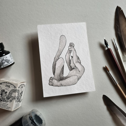 Original Ink Zeichnungen - Freier Fall