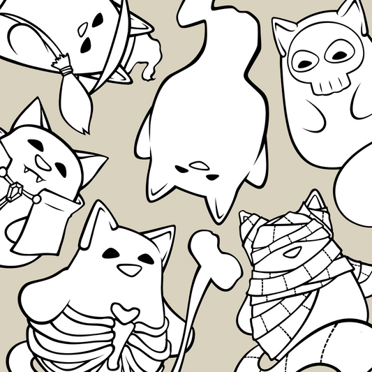 Bloob Halloween Paket - digitale Malvorlage