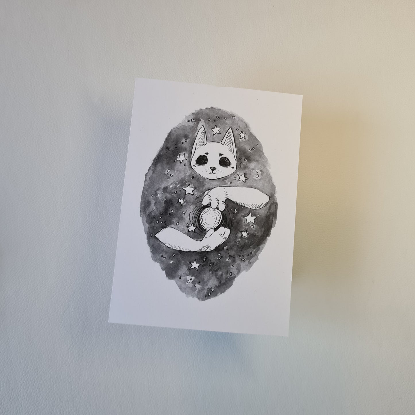 Kunstdruck - Die Wächterkatze des Kosmos