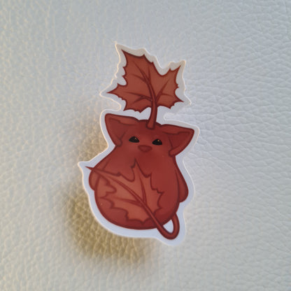 Bloob Katze Sticker - Ahorn Blatt