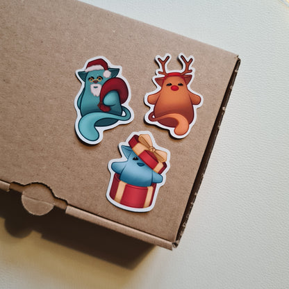Sticker Paket - Weinachtsmiau!