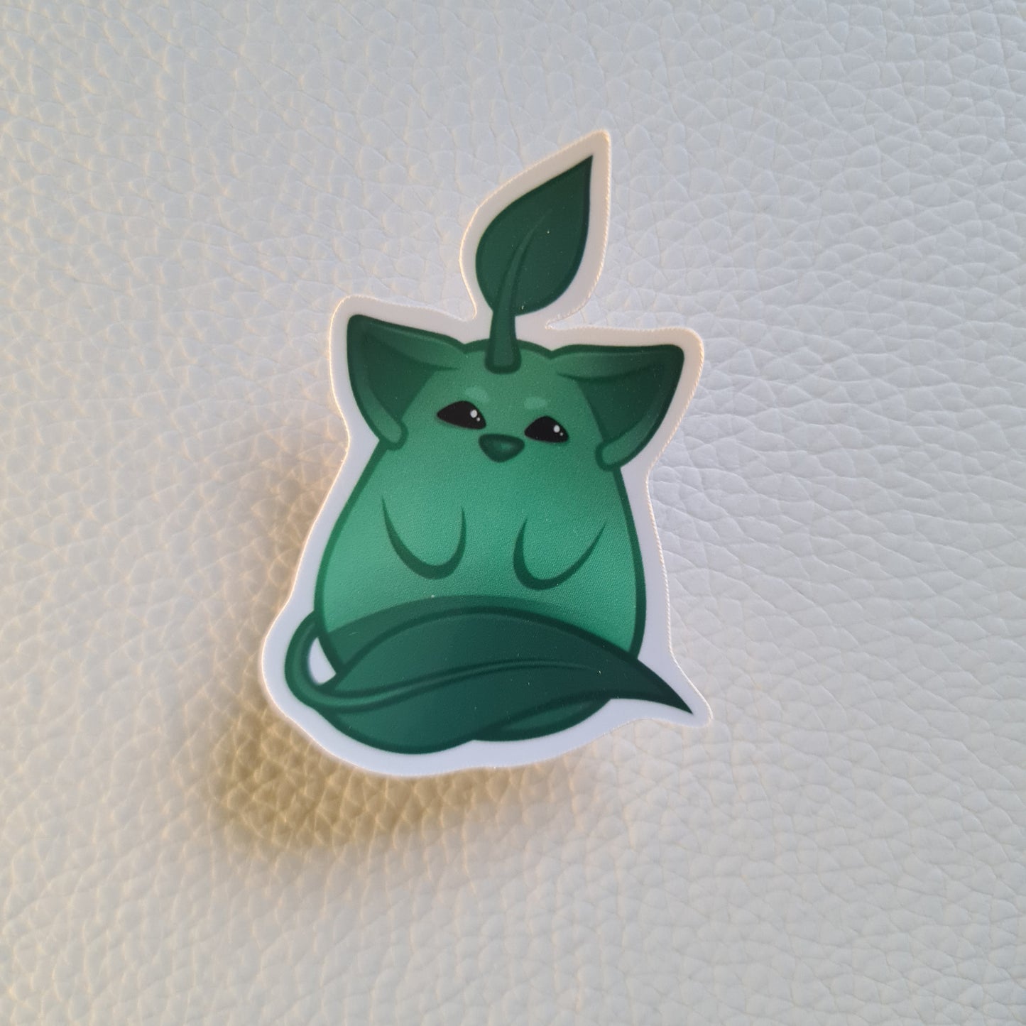 Bloob Katze Sticker - grünes Blatt